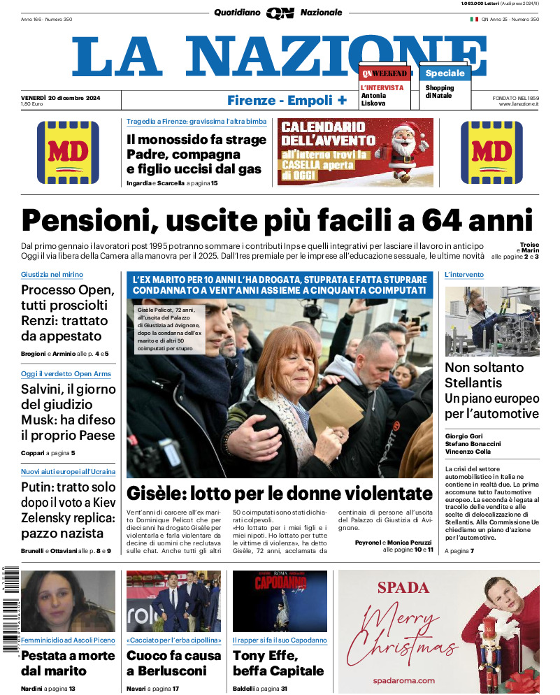 Prima-pagina-la nazione-edizione-di-oggi-20241220